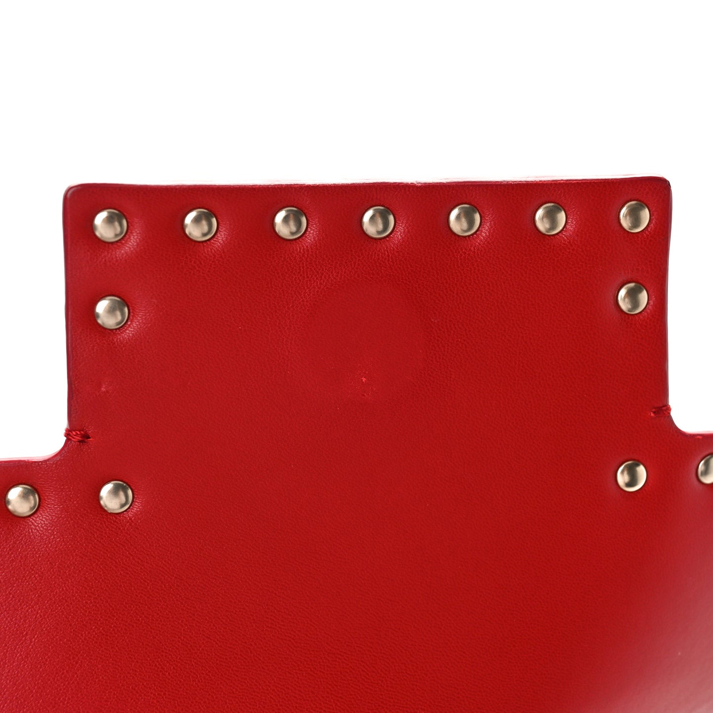 Calfskin Rockstud Flap Shoulder Bag Rosso Valentino
