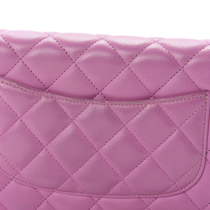 Chanel Lambskin Quilted Wallet On Chain WOC Purple 4 of 16