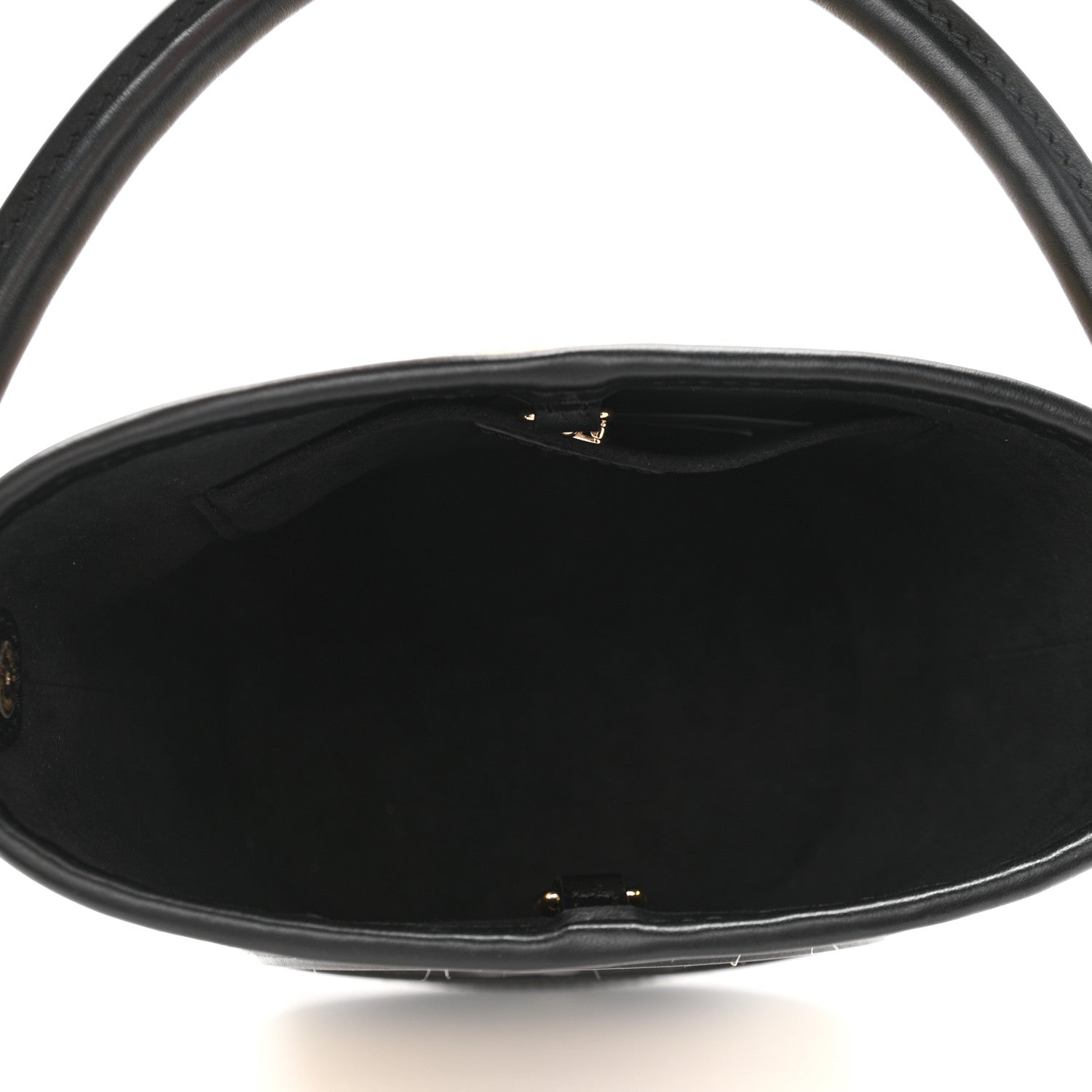 Louis Vuitton Raffia Petit Bucket Black 5 of 9
