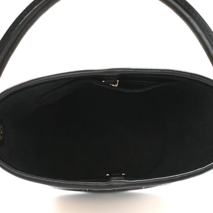 Louis Vuitton Raffia Petit Bucket Black 5 of 9