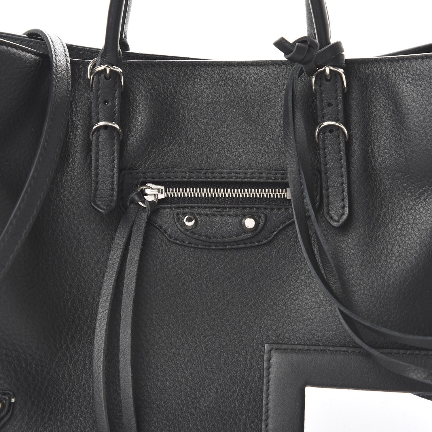 Balenciaga Veau Papier A6 Zip Around Tote Black 9 of 10