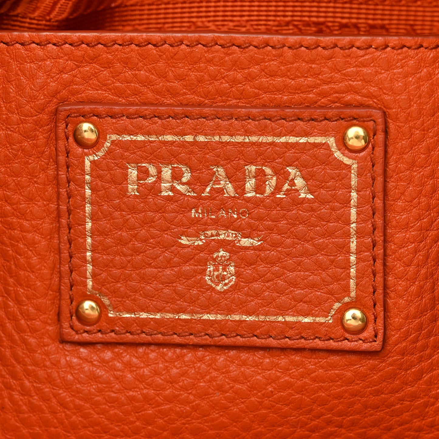 Vitello Daino Shopping Tote Papaya