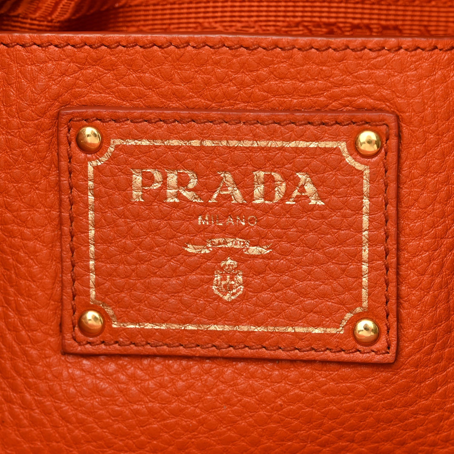 Prada Vitello Daino Shopping Tote Papaya 6 of 13