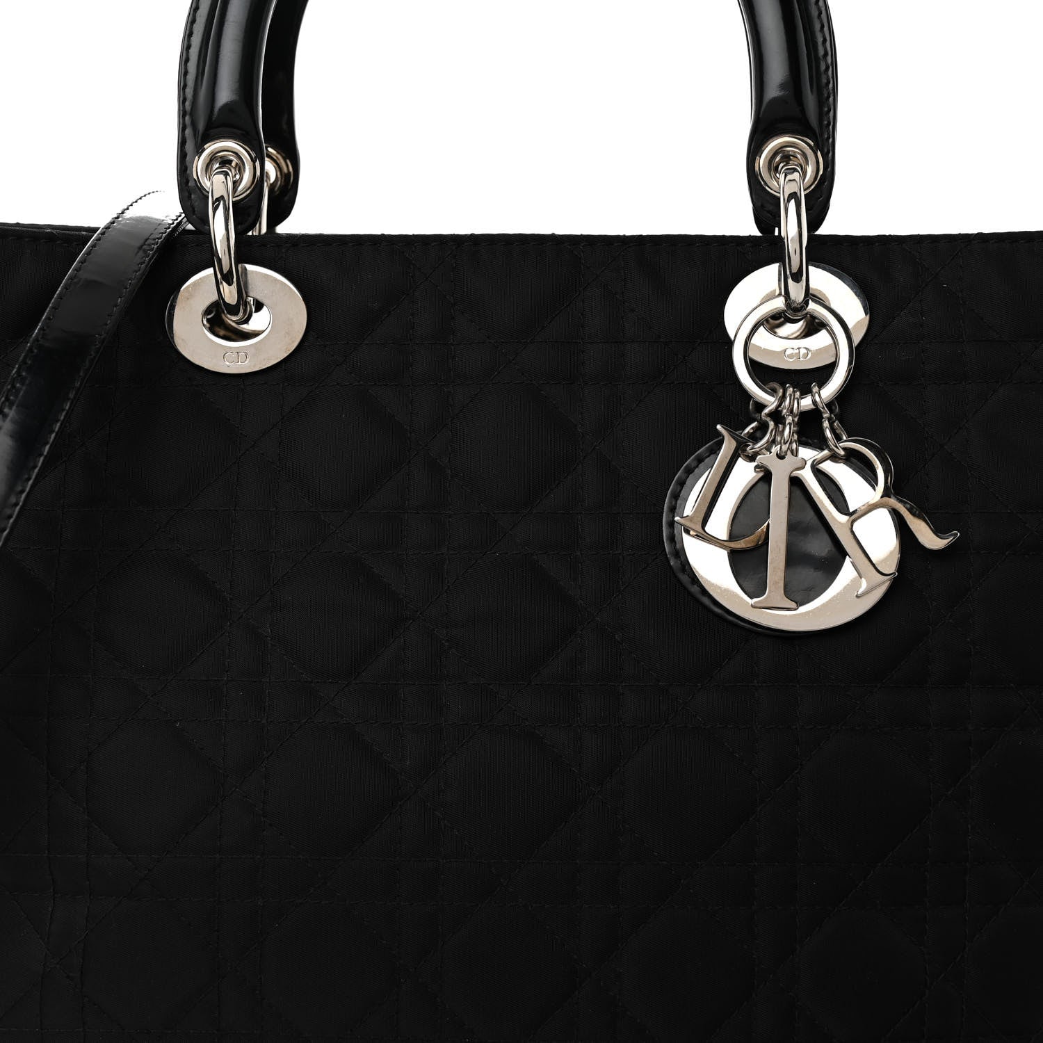 Christian Dior Nylon Cannage Medium Lady Dior Black 7 of 10