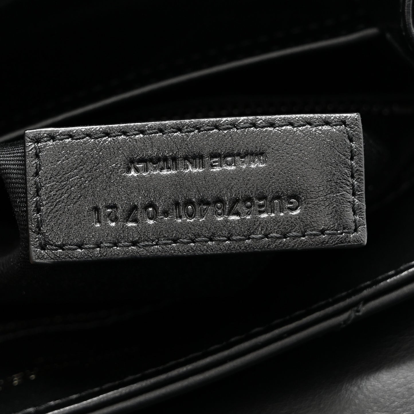 Calfskin Y Quilted Monogram Monochrome Toy Loulou Crossbody Bag Black