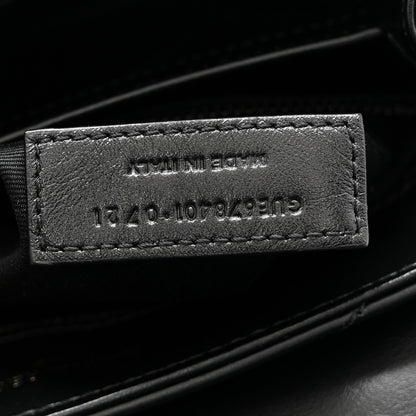 Saint Laurent Calfskin Y Quilted Monogram Monochrome Toy Loulou Crossbody Bag Black 8 of 12
