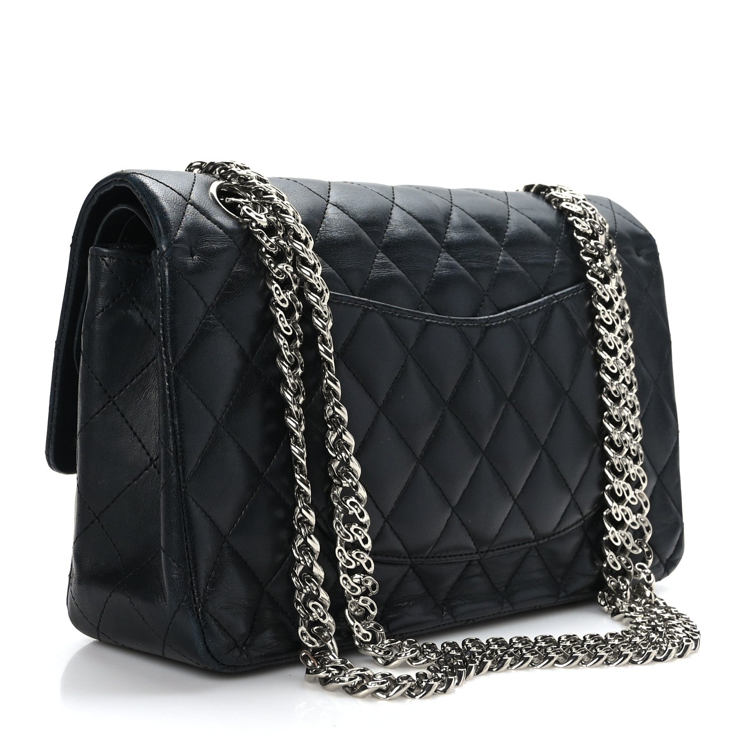 Chanel Lambskin Quilted Medium Double Flap Bijoux Chain Black 3 of 9