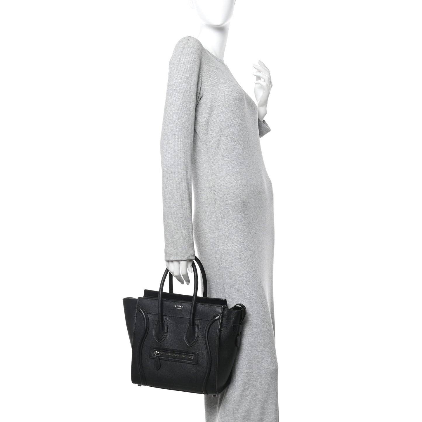 Drummed Calfskin Micro Luggage Black