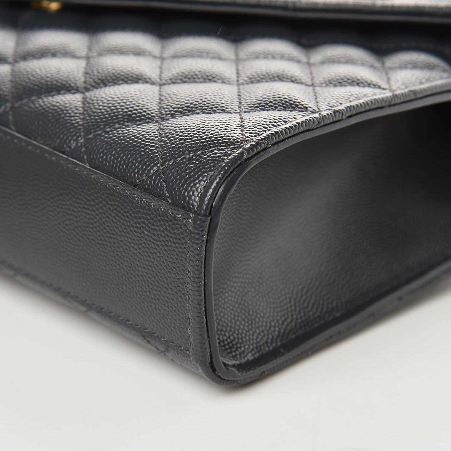 Grain De Poudre Textured Mixed Matelasse Triquilt Medium Monogram Satchel Dark Smog