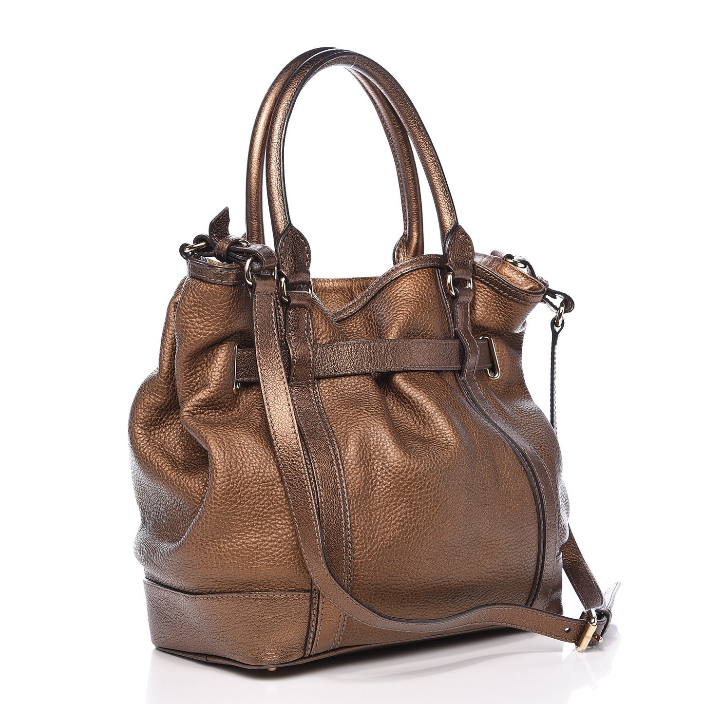 Grainy Calfskin Medium Golderton Tote Antique Gold