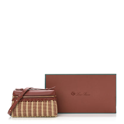 Loro Piana Wicker Calfskin L19 Extra Pocket Pouch Malt Deep Kummel Sun Gold 10 of 10