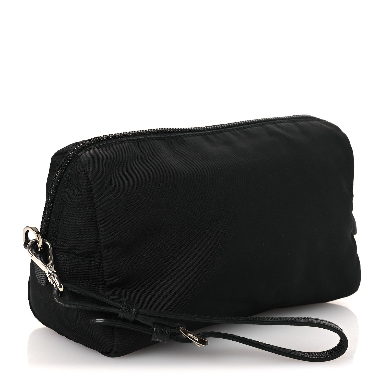 Prada Re-Nylon Vela Saffiano Wristlet Black 3 of 12