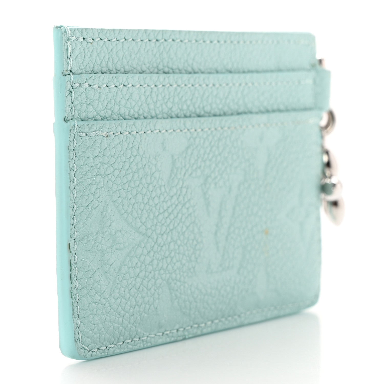 Louis Vuitton Empreinte Monogram LV Charms Card Holder Pearly Lagoon Turquoise 3 of 9
