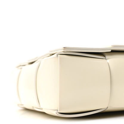 Bottega Veneta Patent Maxi Intrecciato Cassette Crossbody Bag White 10 of 12