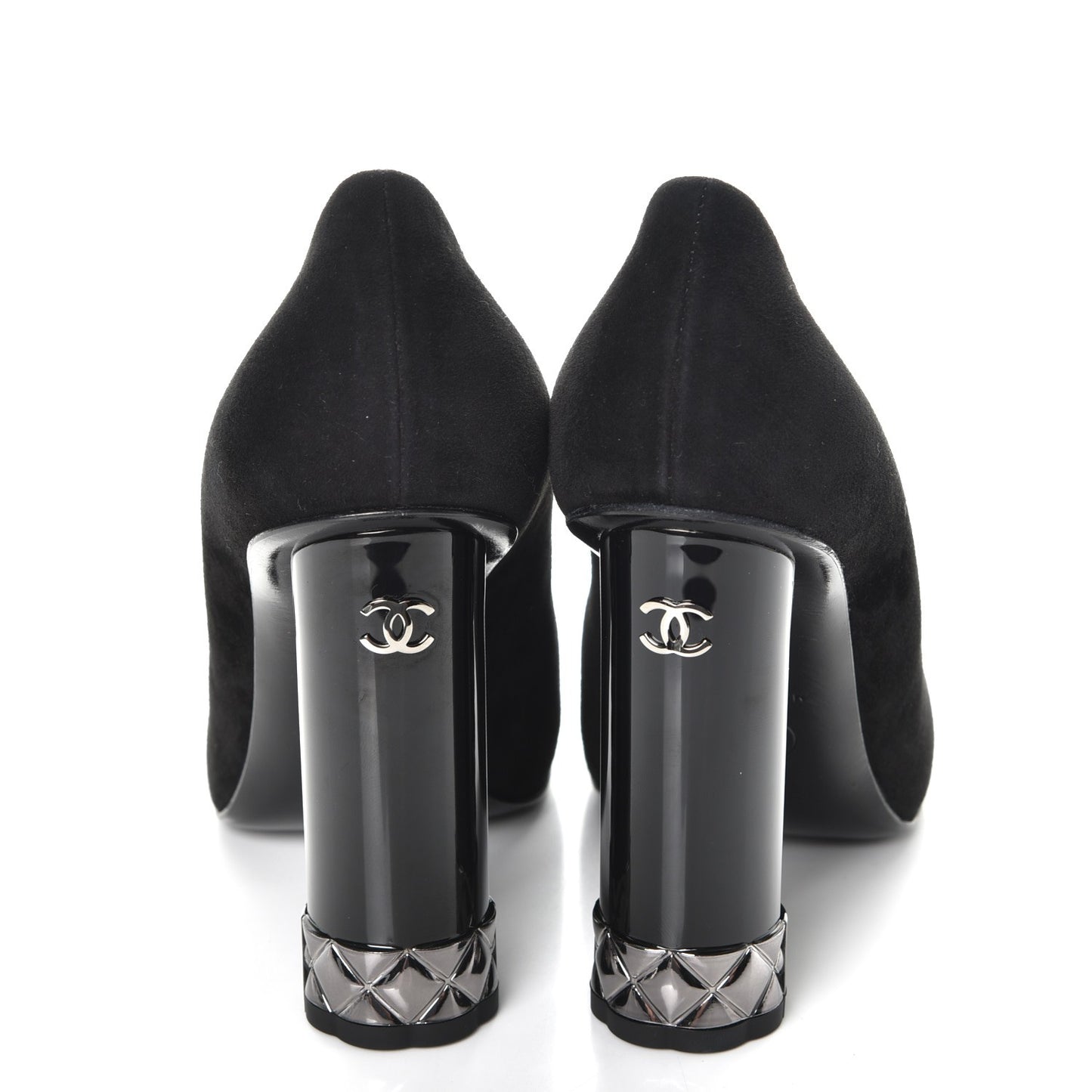 Suede Calfskin CC Pumps 36 Black
