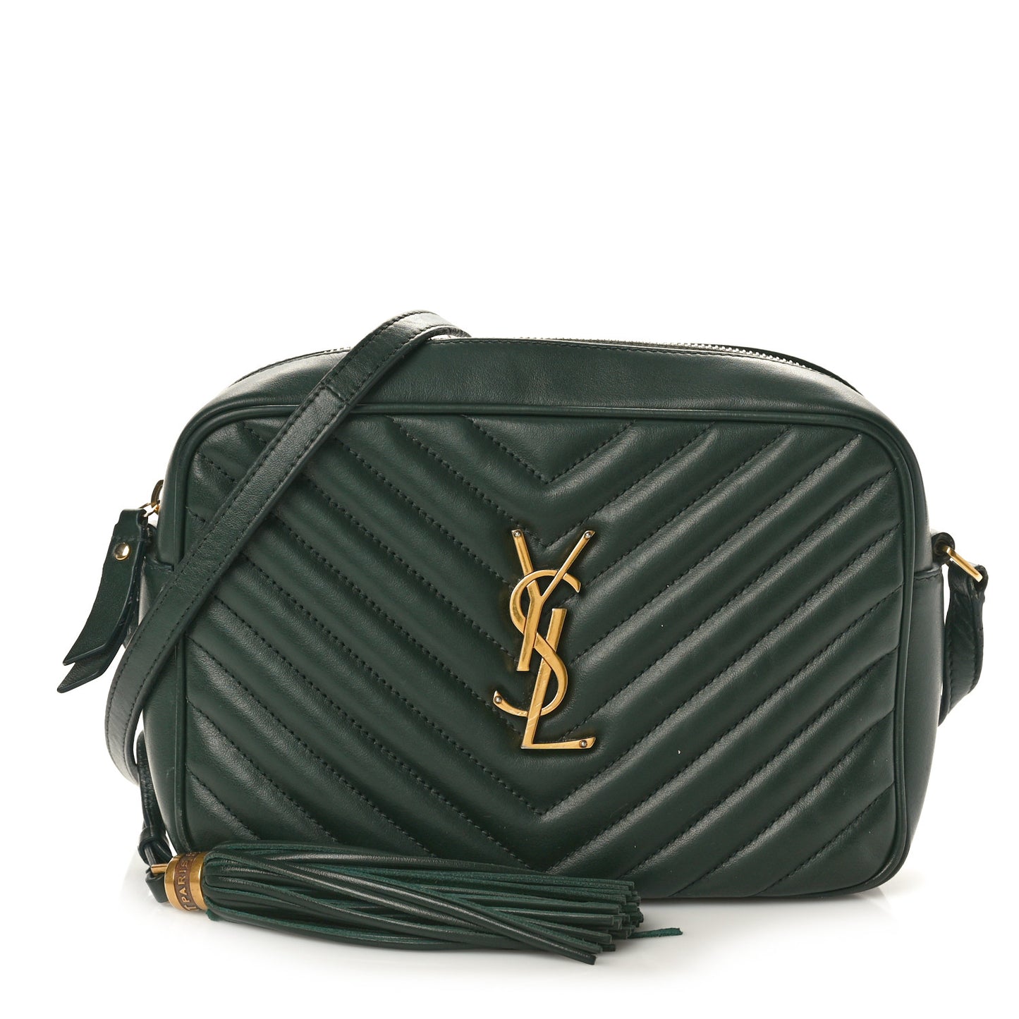 Calfskin Matelasse Monogram Lou Camera Bag Vert Fonce