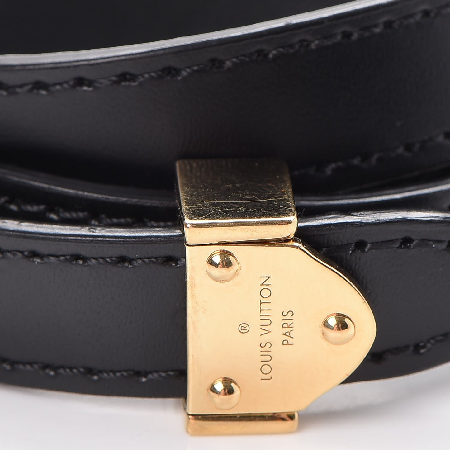 Calfskin Box It Bracelet 17 Black