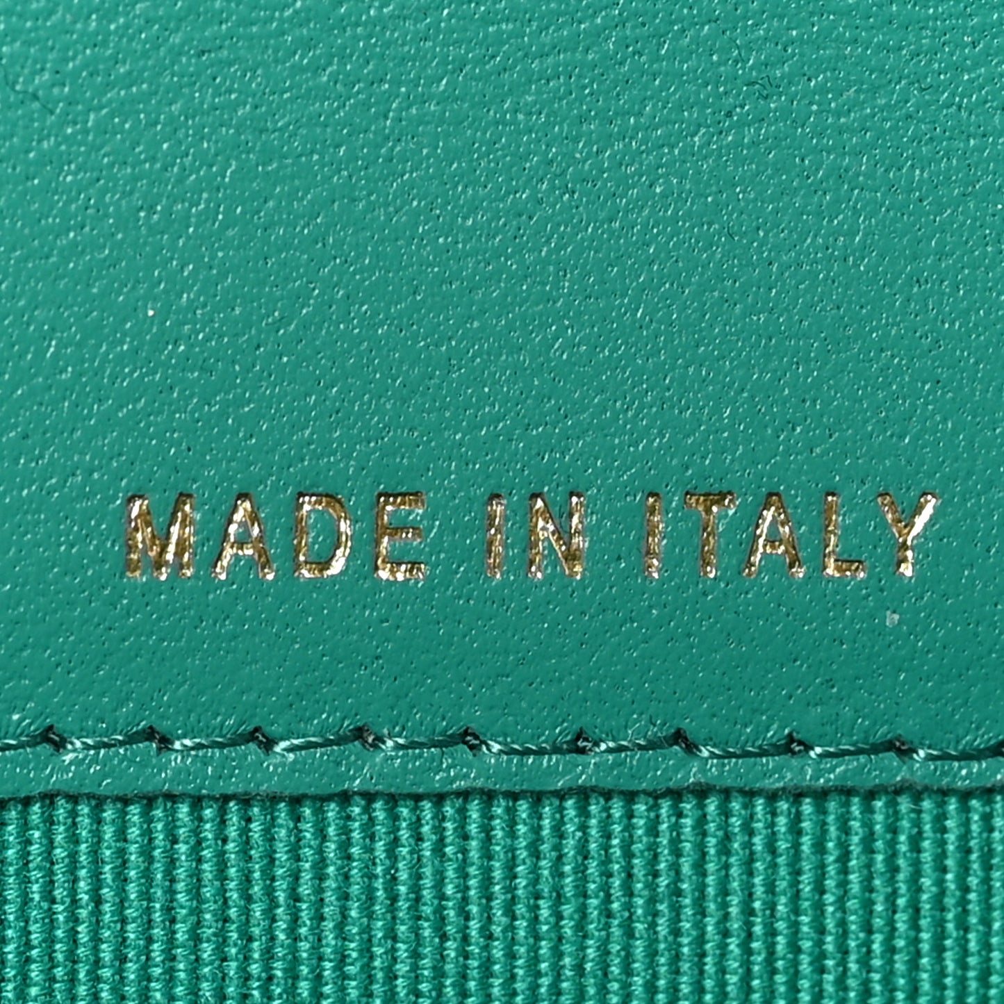 Lambskin Quilted Flap Card Holder Wallet Green