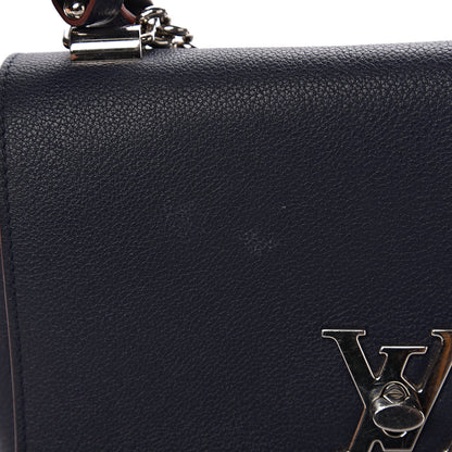Louis Vuitton Calfskin Lockme II Chain Bag BB Marine Rouge 8 of 10