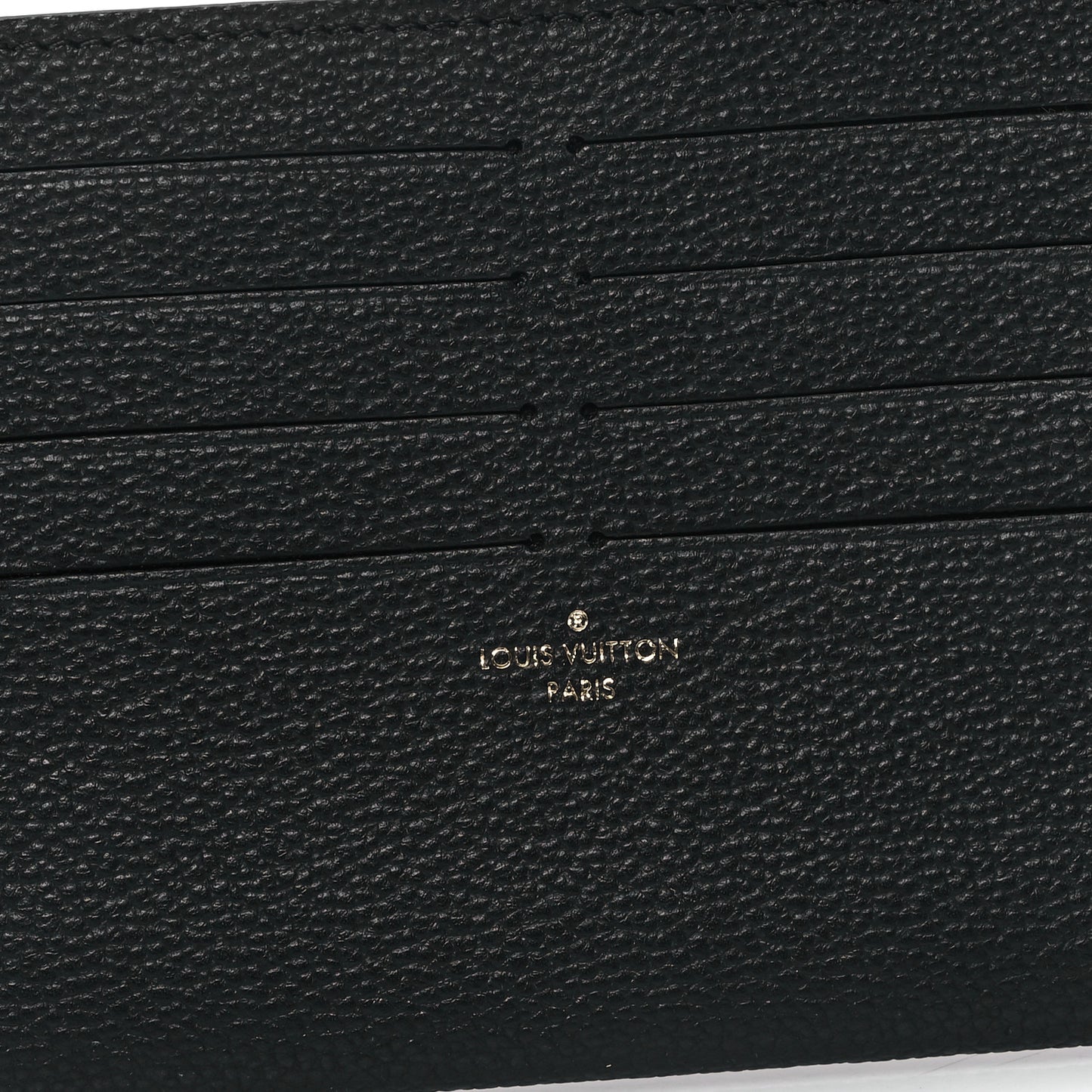 Calfskin Felicie Chain Wallet Card Holder Insert Black