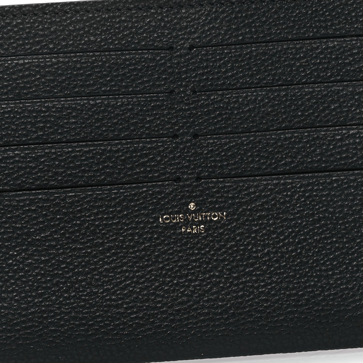 Louis Vuitton Calfskin Felicie Chain Wallet Card Holder Insert Black 6 of 7