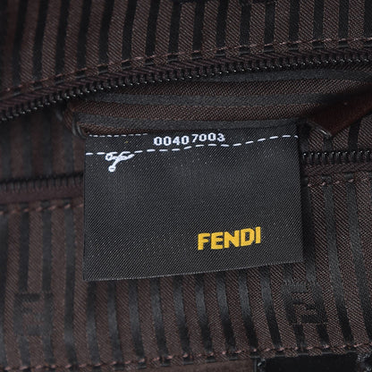 Fendi Astrakhan Shearling Patent Large 2Jours Tote Brown Black 8 of 10
