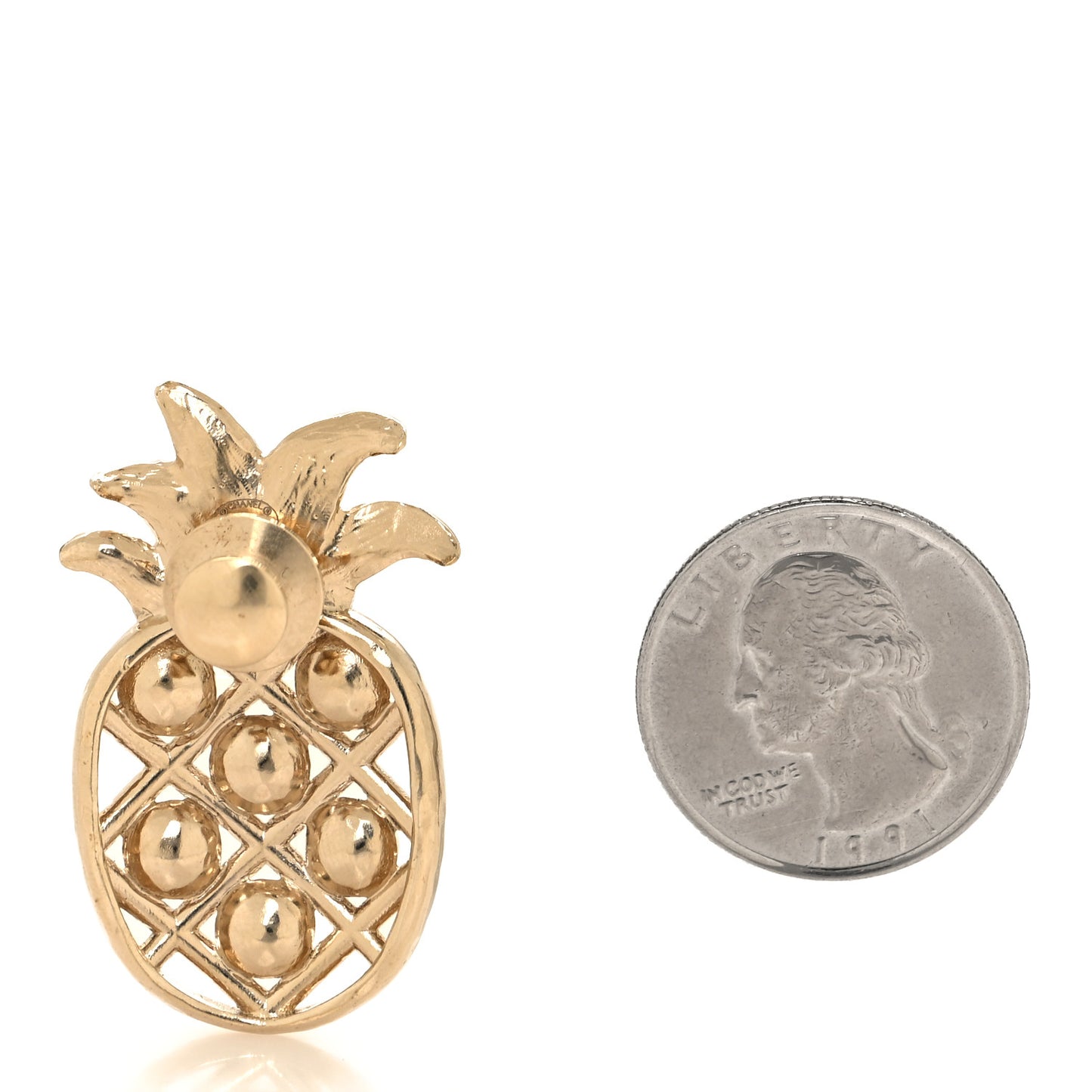 Pearl Pineapple Brooch Gold