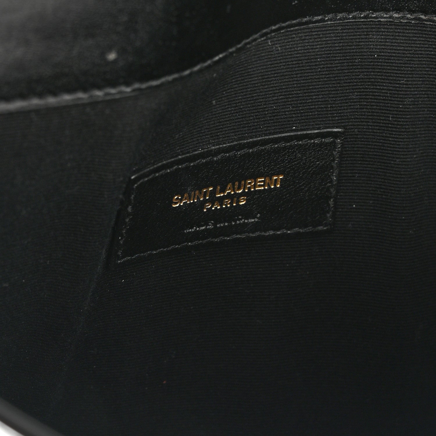 Saint Laurent Smooth Shiny Calfskin Monogram Uptown Pouch Black 6 of 7