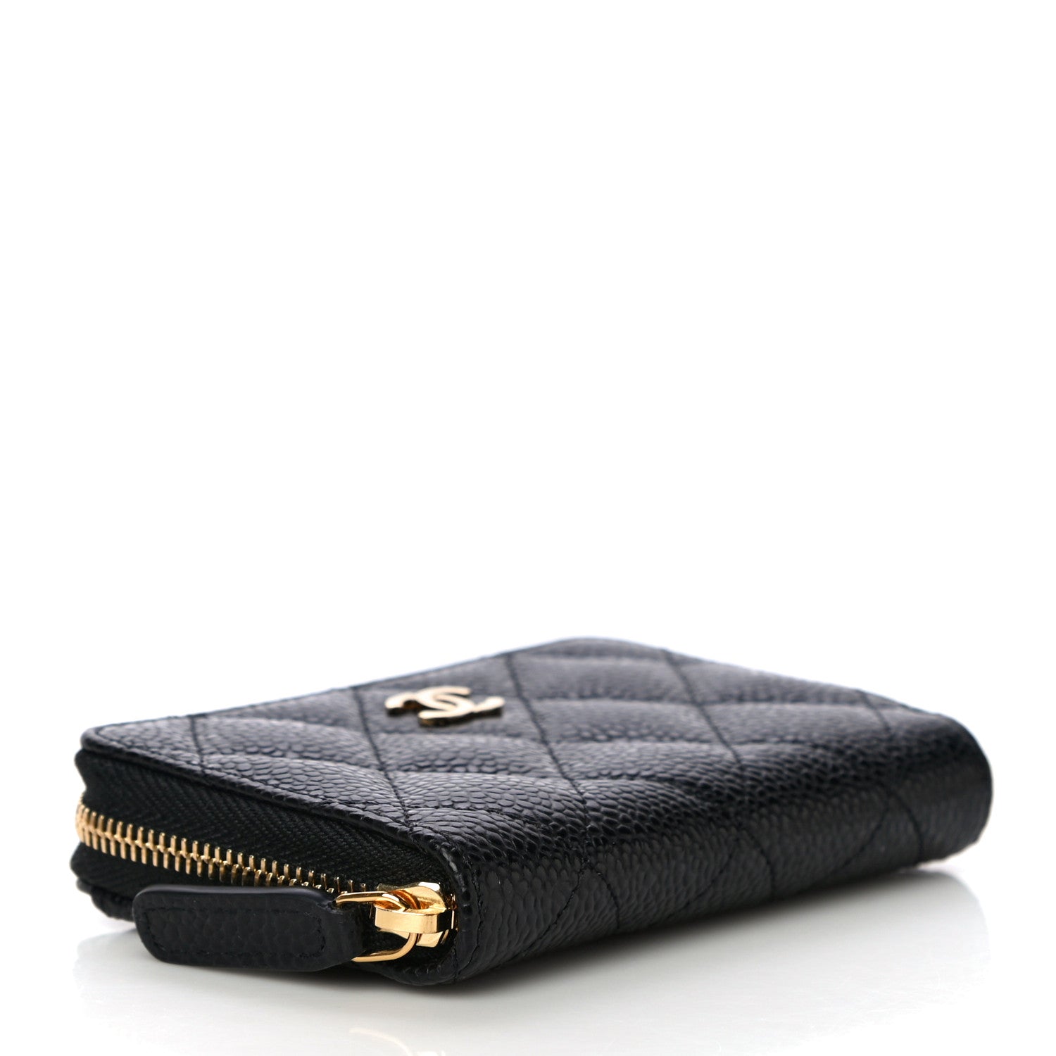 Chanel Caviar Quilted Zip Coin Purse Black 4 of 11