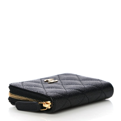 Chanel Caviar Quilted Zip Coin Purse Black 4 of 11