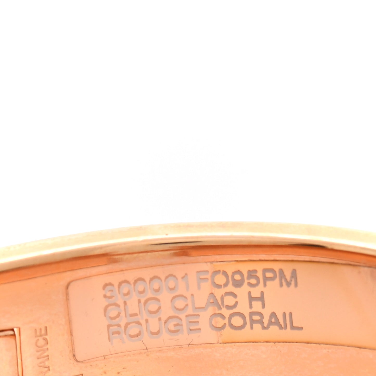 Enamel Wide Clic Clac H Bracelet PM Rouge Corail