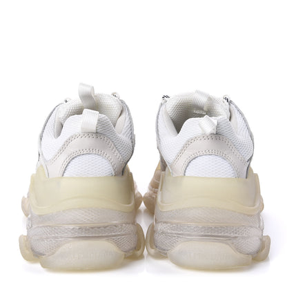 Balenciaga Fabric Mesh Clear Sole Womens Triple S Sneakers 35 White 6 of 8