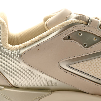 Louis Vuitton Metallic Canvas Mesh Mens LV Runner Tatic Sneakers 9 Beige 12 of 15