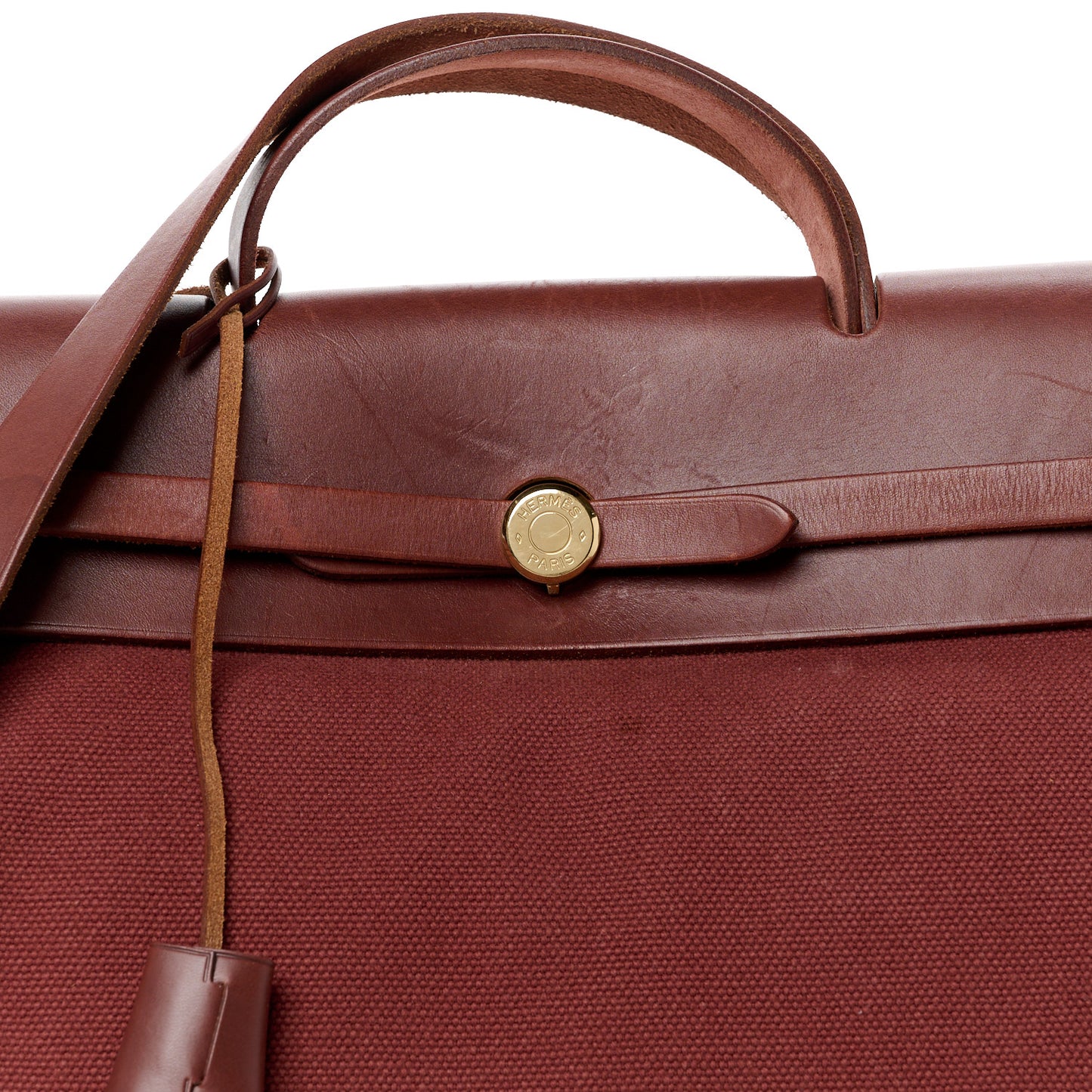 Toile Calfskin Herbag 39 GM Rouge H