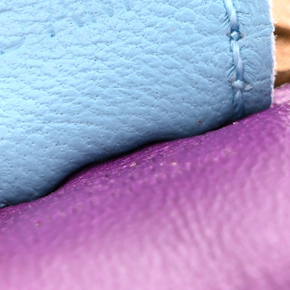 Hermes Milo Lambskin Grigri Rodeo Horse Bag Charm PM Violet Celeste Kraft 4 of 5
