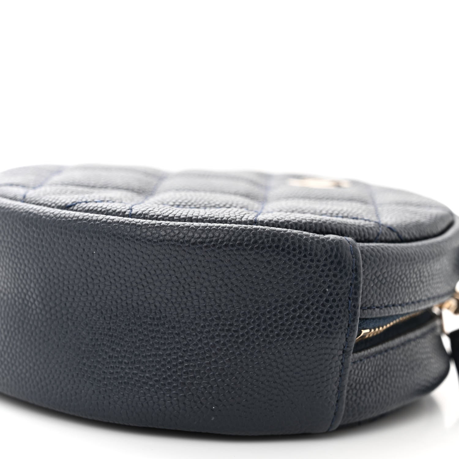 Chanel Caviar Quilted Round Clutch With Chain Navy 10 of 10
