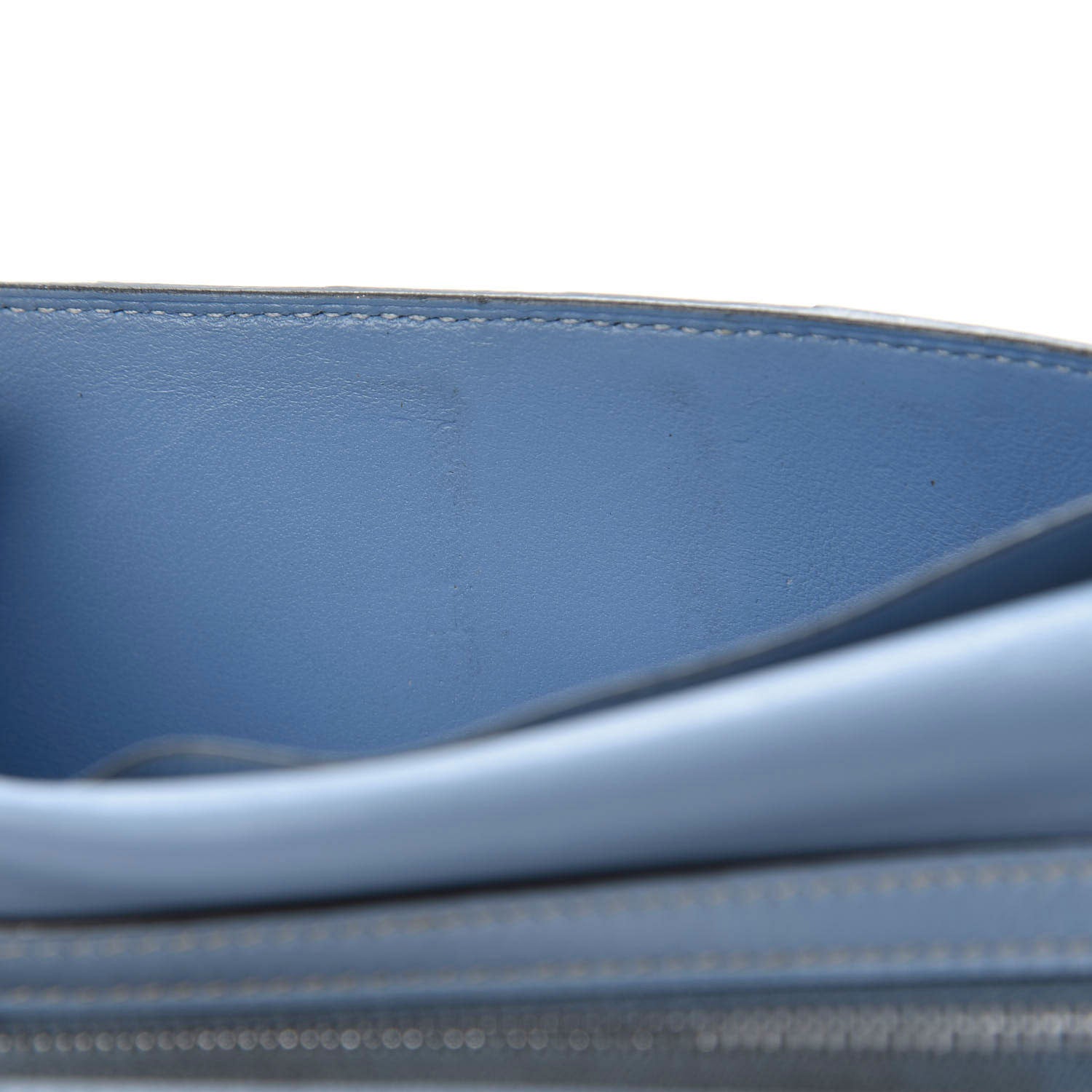 Hermes Box Bearn Gusset Wallet Blue Jean 8 of 16