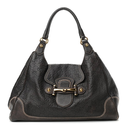 Gucci Guccissima Large New Pelham Shoulder Bag Dark Brown 1 of 15