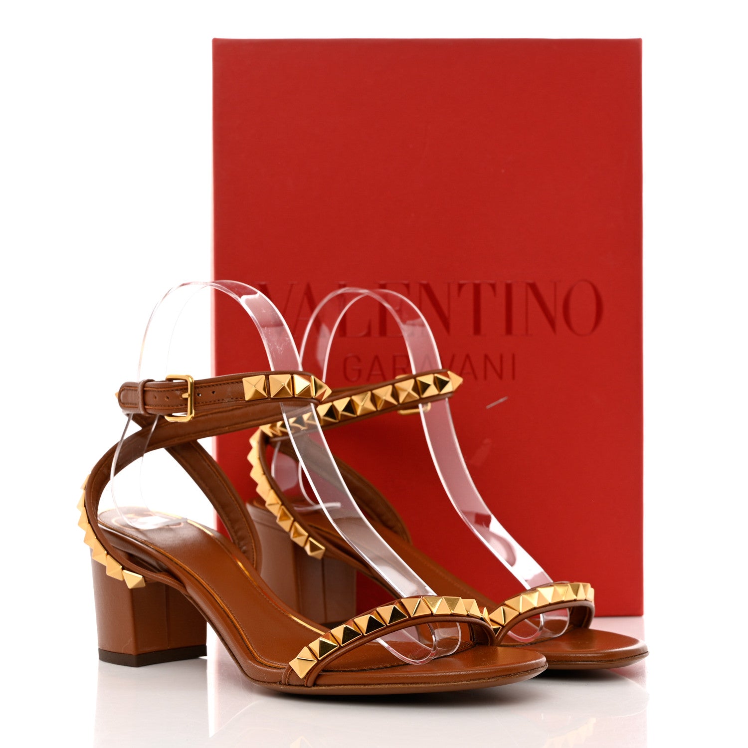 Valentino Garavani Calfskin Rockstud No Limit 60mm Sandals 38.5 Selleria 10 of 10