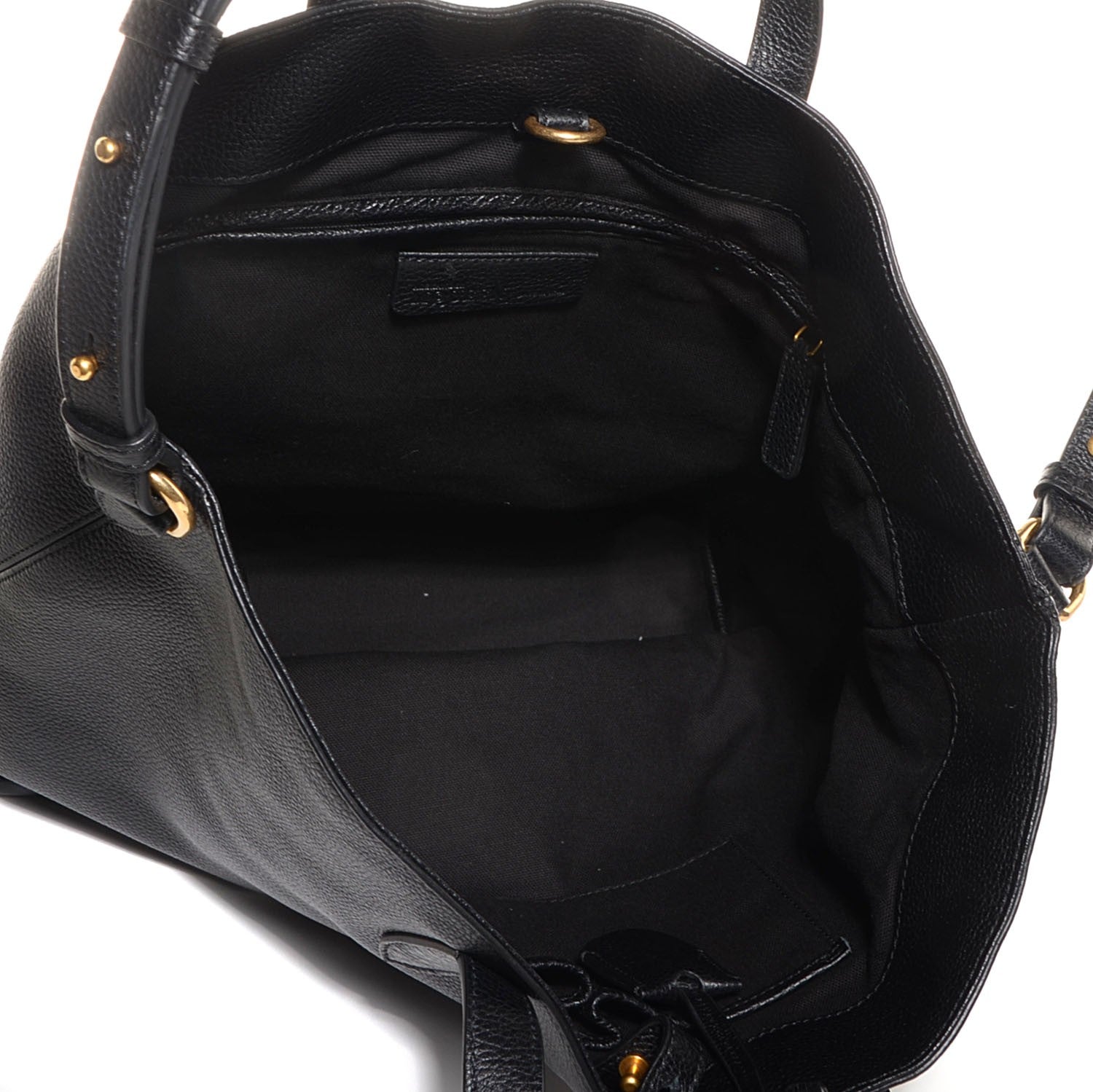 Alexander McQueen Pebbled Calfskin North South Skull Padlock Tote Black 5 of 7