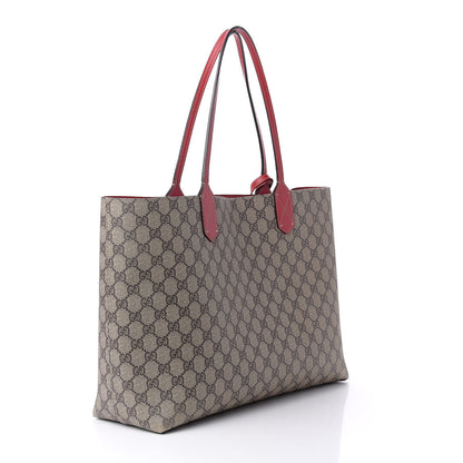 Gucci GG Supreme Monogram Medium Reversible Tote Beige Red 4 of 12