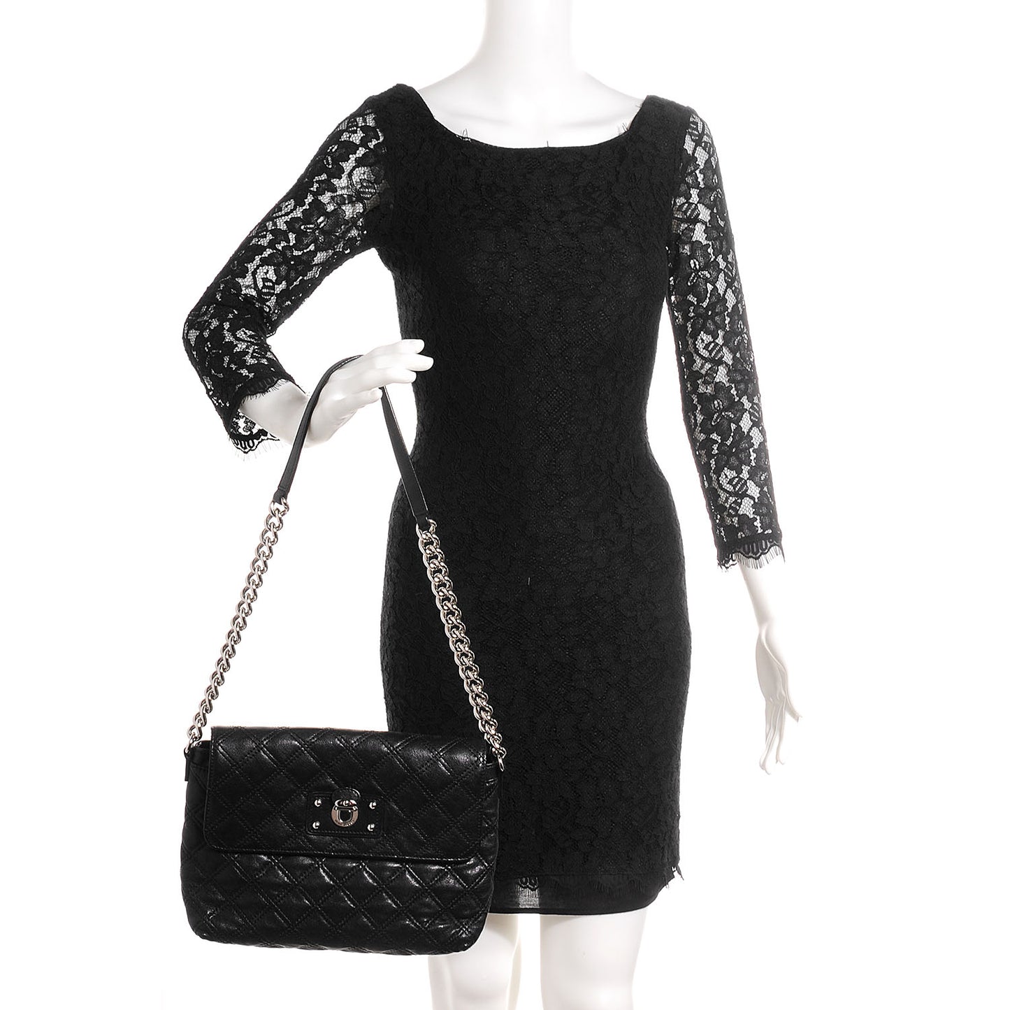 Quilted Lambskin The Large Single Flap Black