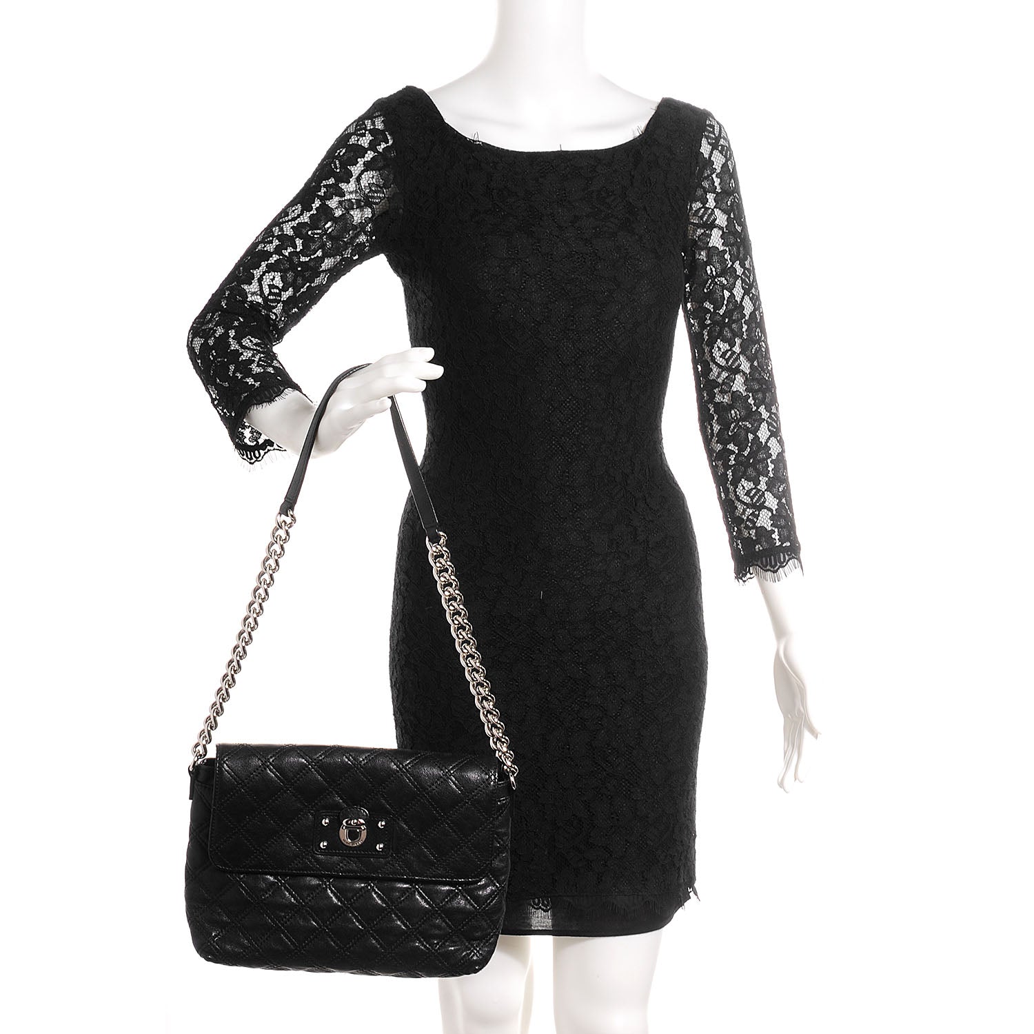 Marc Jacobs Quilted Lambskin The Large Single Flap Black 2 of 8