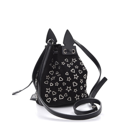 Saint Laurent Suede Small Anja Bucket Bag Black 4 of 10