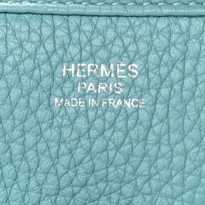 Hermes Taurillon Clemence Evelyne III PM Bleu Atoll 6 of 12