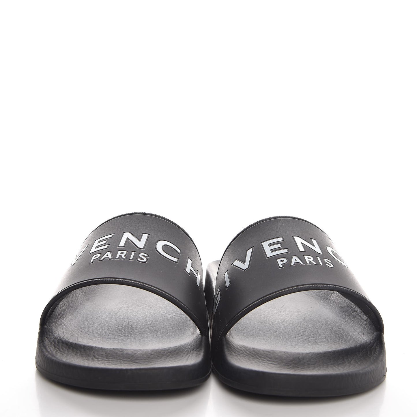 Rubber Logo Pool Slide Sandals 35 Black