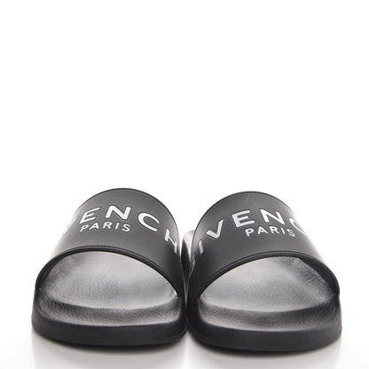 Givenchy Rubber Logo Pool Slide Sandals 35 Black 2 of 11