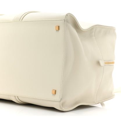Saint Laurent Calfskin Commuter Duffle White 8 of 16