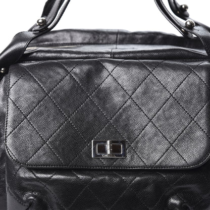 Chanel Glazed Caviar Pocket In The City Tote Black 10 of 10
