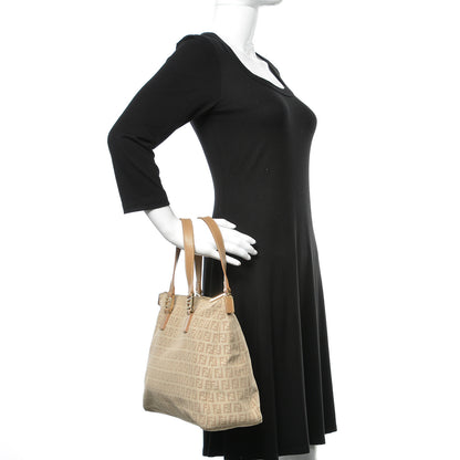 Fendi Zucchino Vitello Roll Tote Beige Tortora 2 of 21
